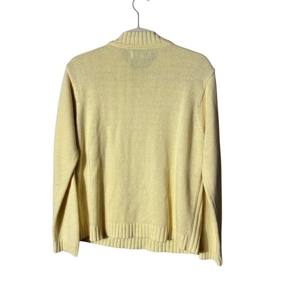 Vtg Cable Knit Sweater Fisherman Medium Chunky Scandi Layers Ivory Heritage